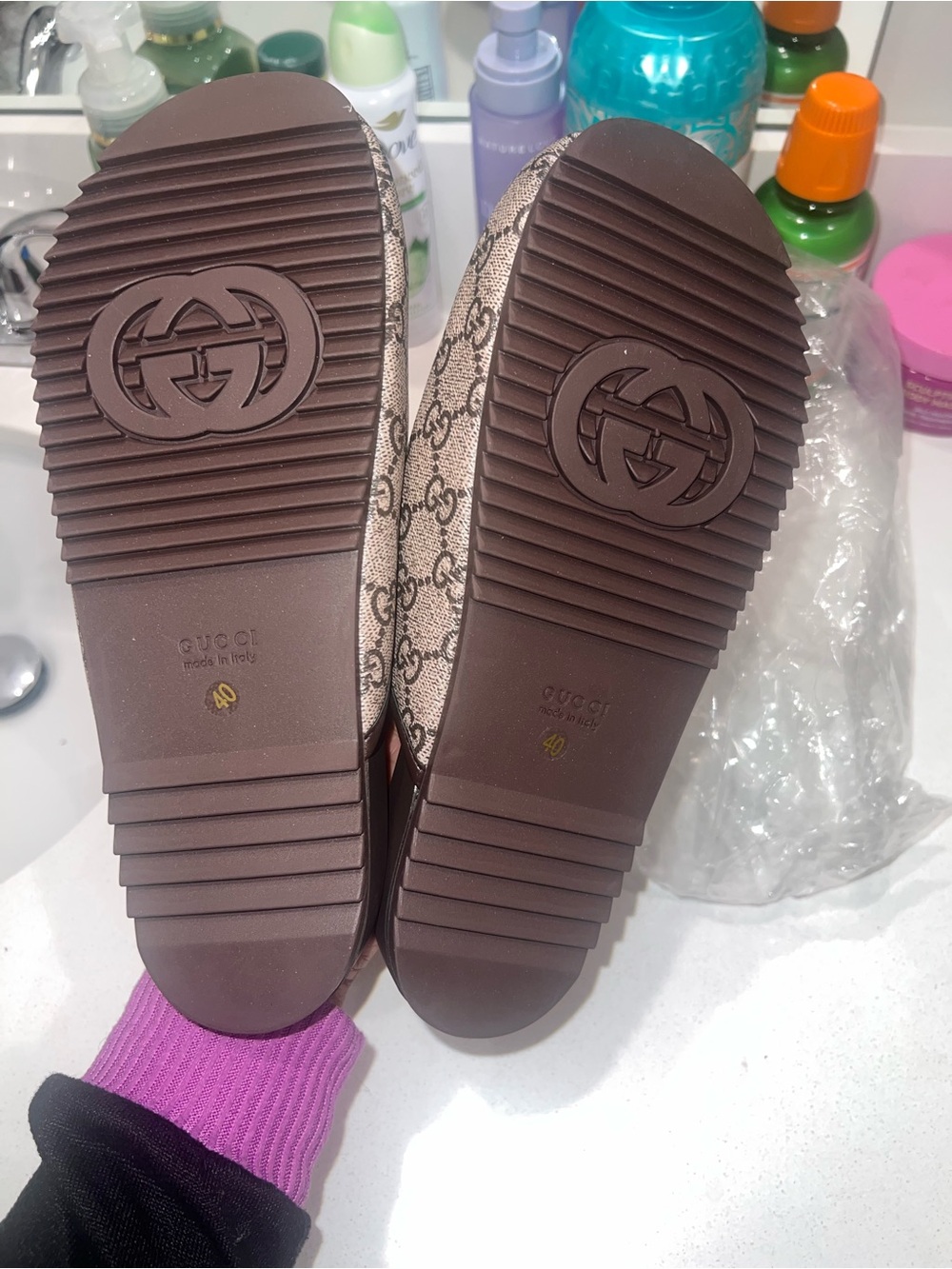 Gucci GG Canvas Horsebit Loafer in Beige and Brown - Picture 4 of 4